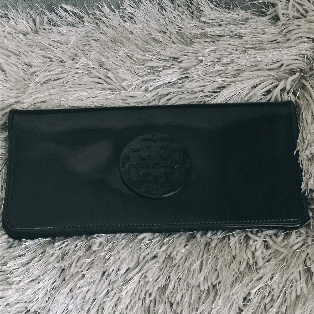 Tory Burch Black Patent Leather Clutch